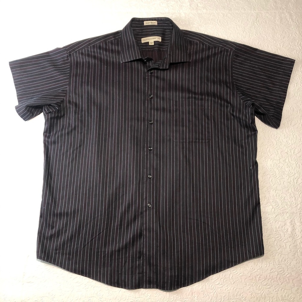 Pronto Uomo Men's No Iron Shirt 2XL XXL Striped